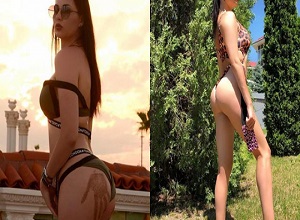 Người đẹp bóng chuyền Kazakhstan mặc bikini quẩy cực sung ở bể bơi
