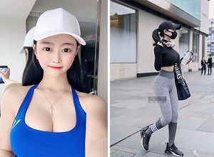 Cô gái bị chụp lén vì đường cong mĩ miều cùng làn da trắng như tuyết
