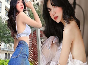 Nữ streamer xinh đẹp khoe đường cong như đường đua mỗi lần lên sóng