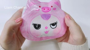 Làm Squishy Baby Three màu hồng có mắt di chuyển được