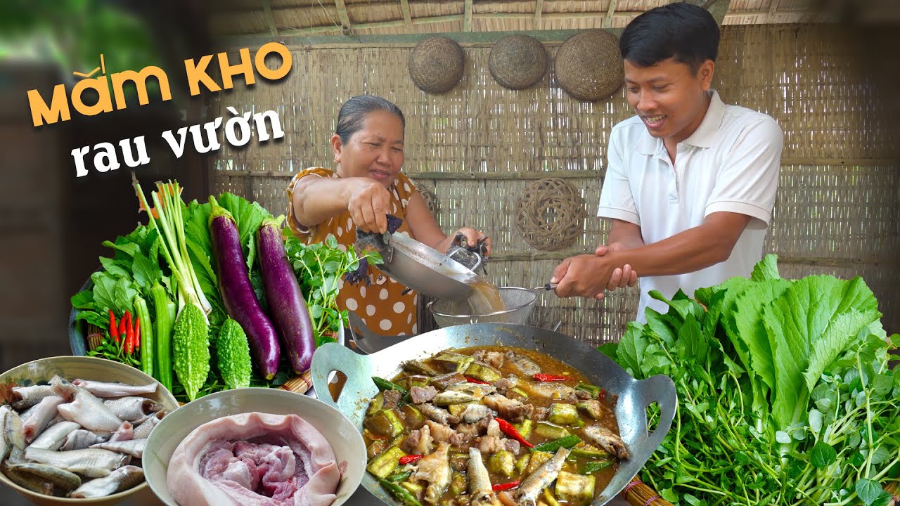 Mắm kho rau vườn